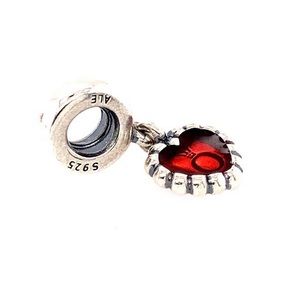 Pandora red heart charm
